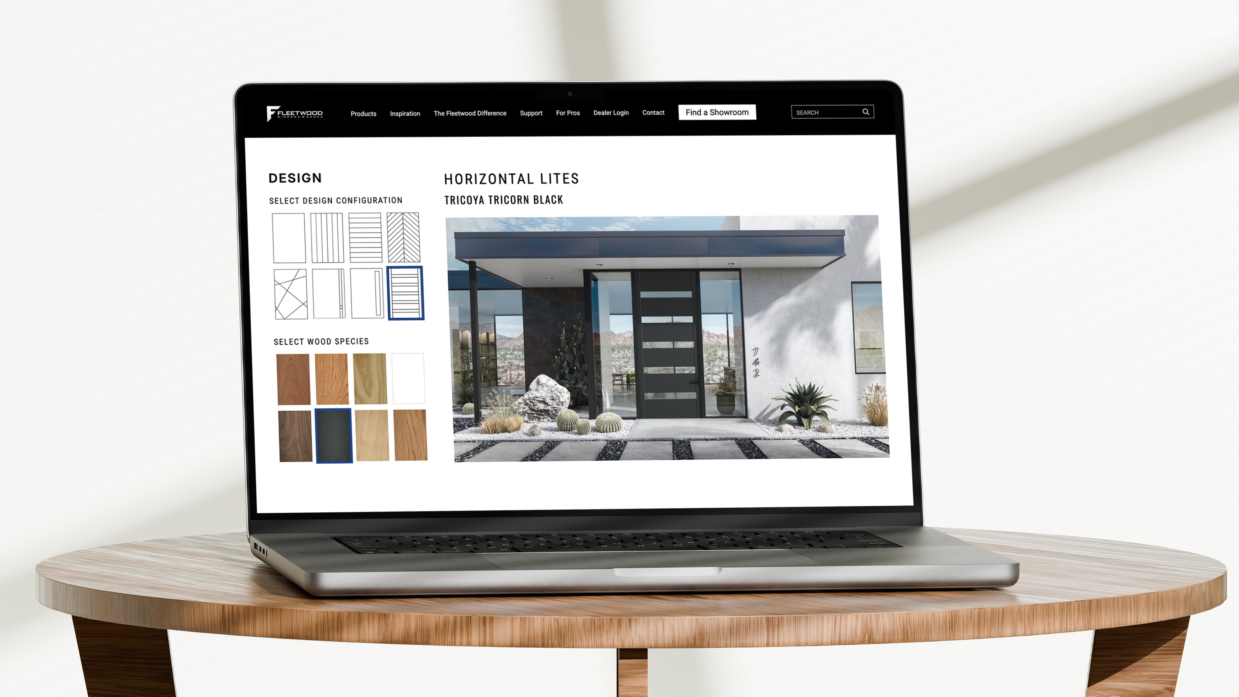 Wood Pivot Door Design Visualizer